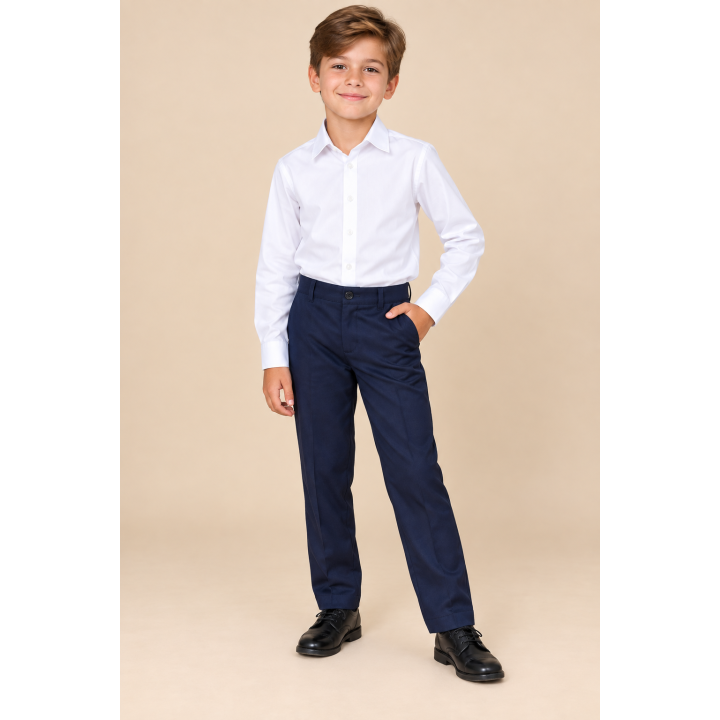 White Long-Sleeve Parade Shirt
