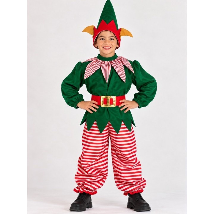 Children's Green Christmas Elf Costume
