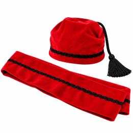 Traditional Hat & Sash Set – Red