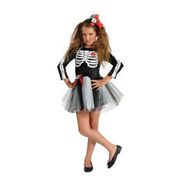Kids' Skeleton Carnival Costume for Girls