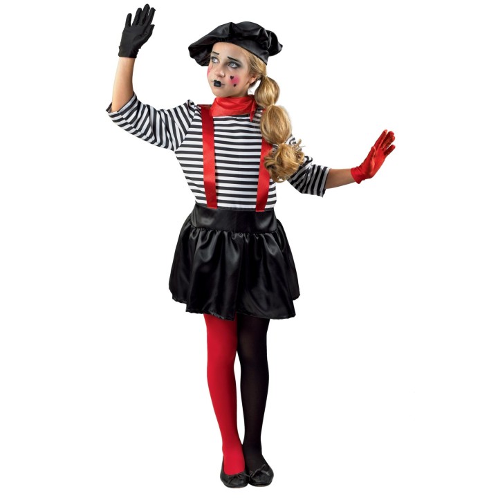 Kids' Mime Girl Carnival Costume